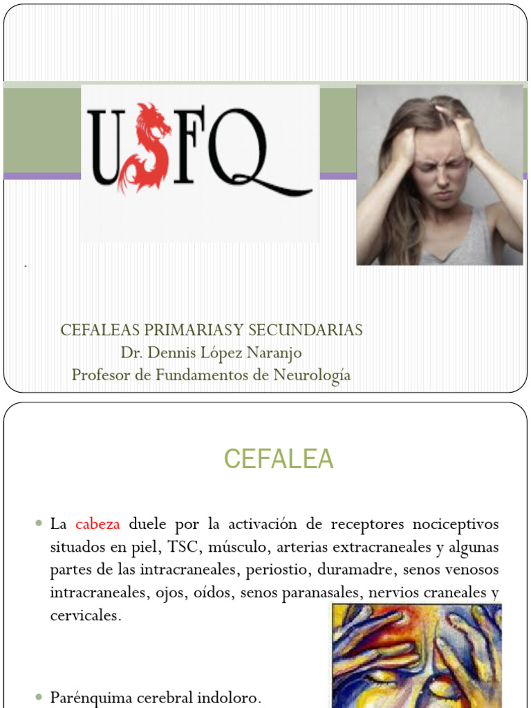 CEFALEA | PDF | Dolor de cabeza | Migraña