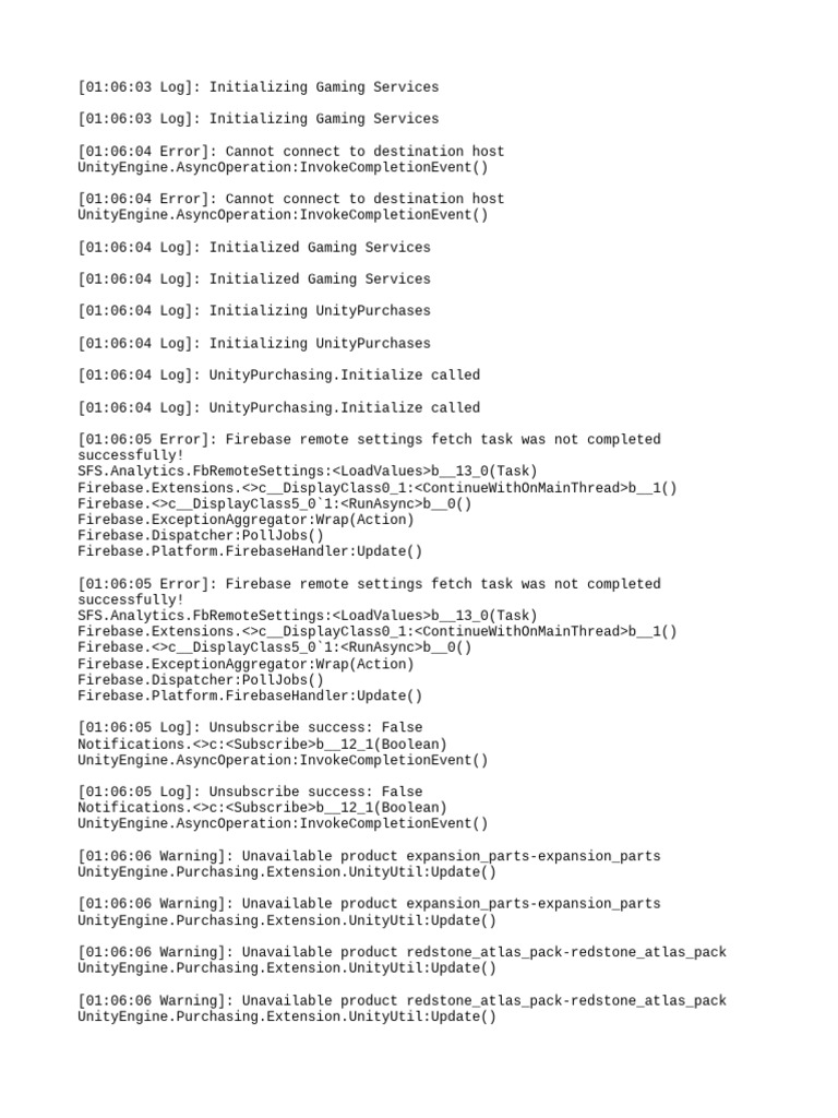 Gaming Services Initialization Log | PDF | Computing | Software