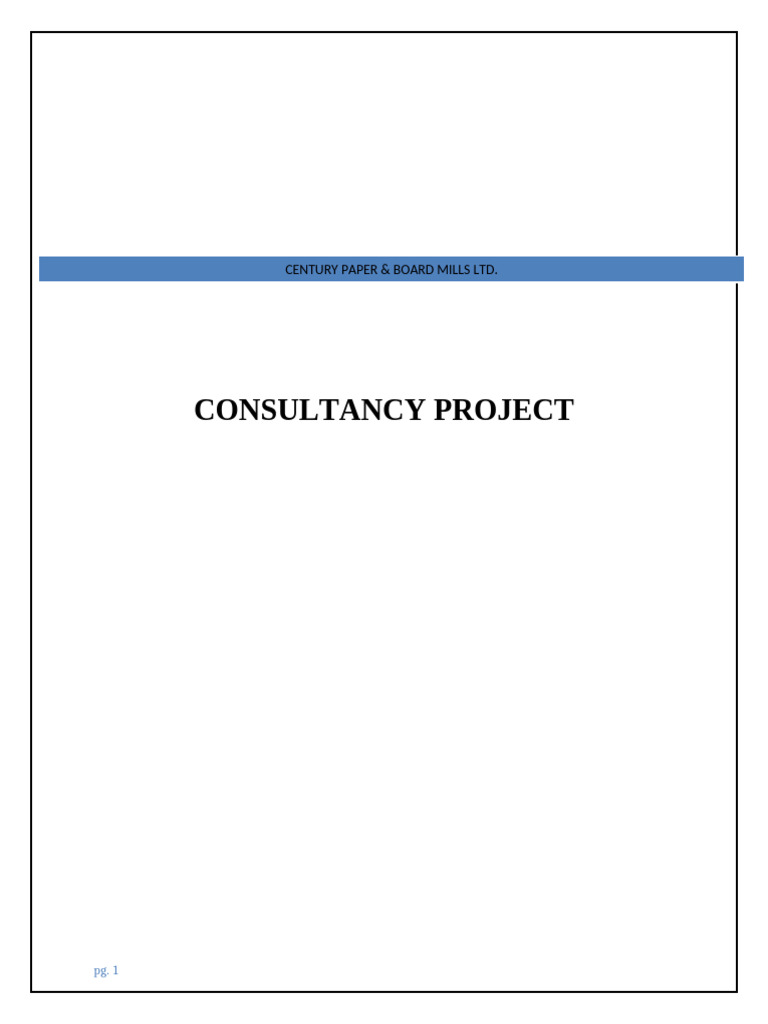 Century Paper & Board Mills Project Report | PDF | Supply Chain ...