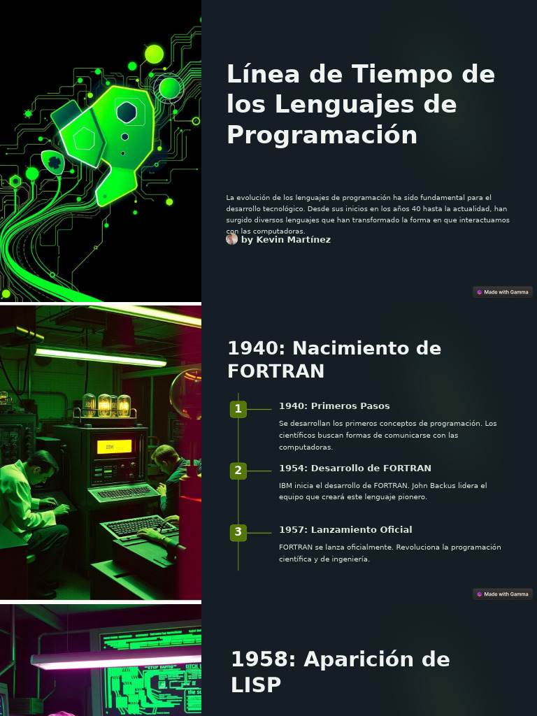 Linea de Tiempo de Los Lenguajes de Programacion | PDF | Java (lenguaje ...