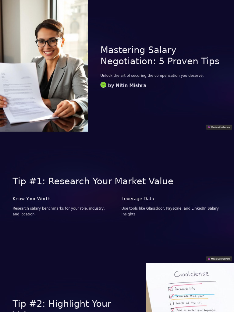 Mastering Salary Negotiation 5 Proven Tips | PDF