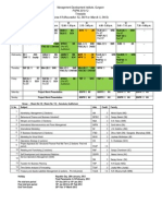 Time Table For Term VI PGPM 2010-12