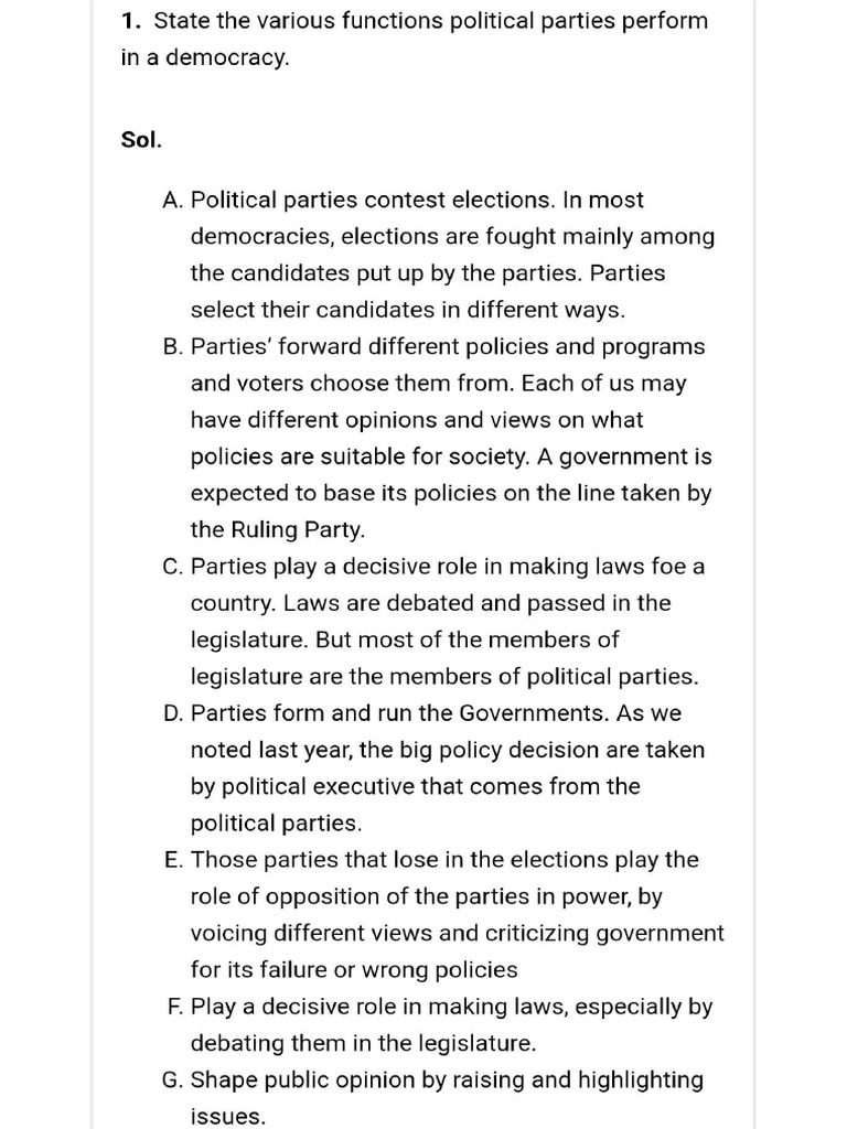 Political Parties | PDF