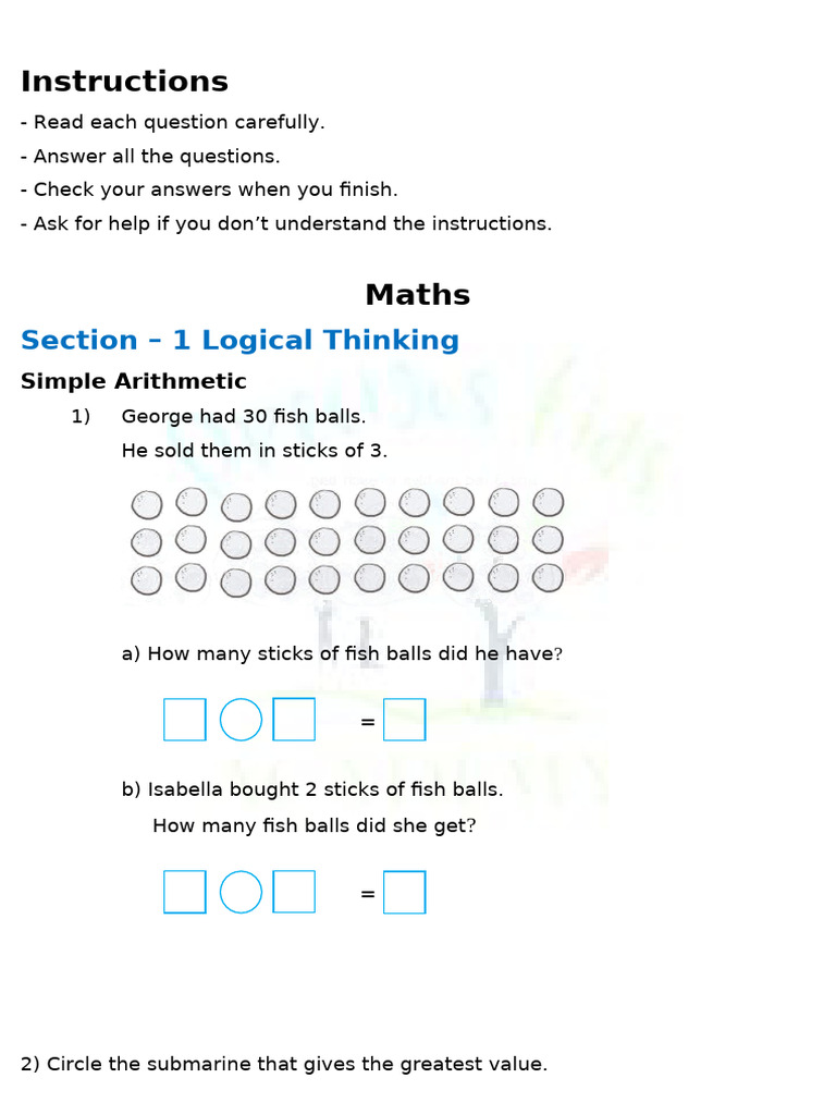 Term 2 Year 2 Final Test | PDF