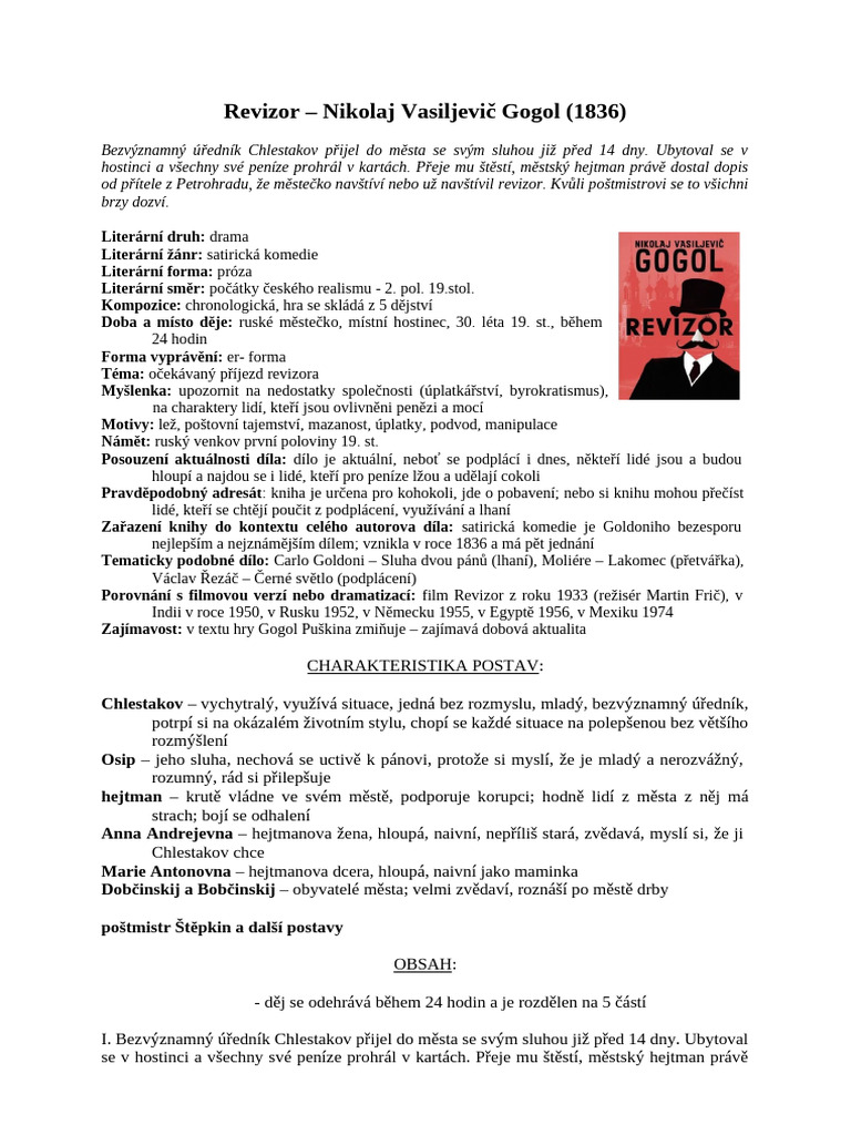 8 Revizor Gogol | PDF