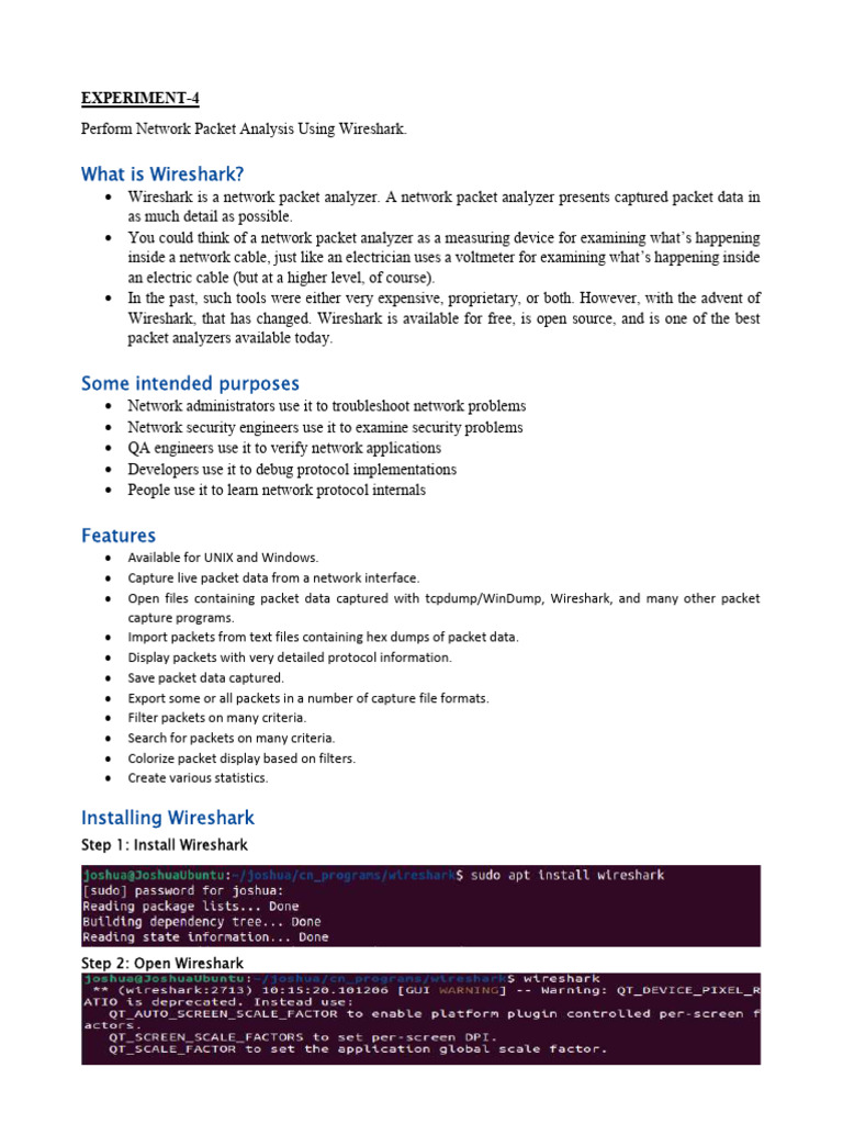 Wireshark Network Packet Analysis Guide | PDF | Computer Network ...
