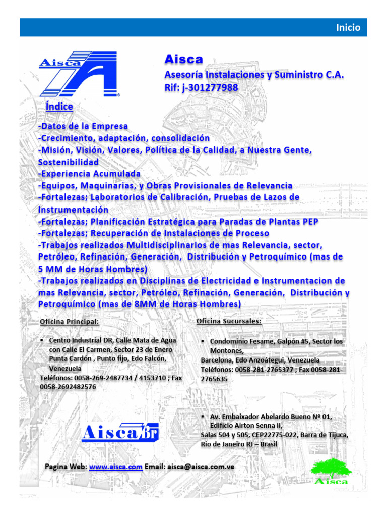 Aisca: Expertos en Proyectos Industriales | PDF