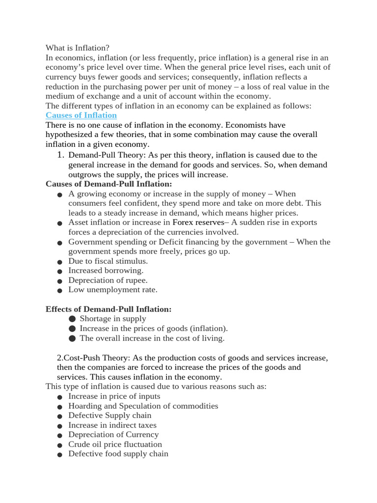 Module2 Inflation Pdf Cost Of Living Inflation