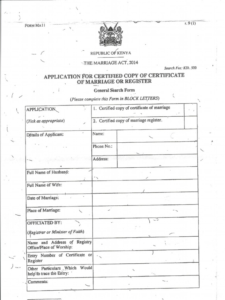 Form MA11 | PDF