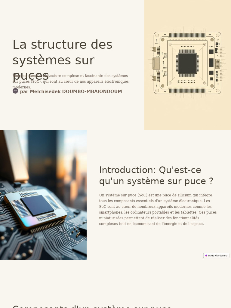Architecture des systèmes sur puce | PDF | Circuit intégré | Mémoire ...