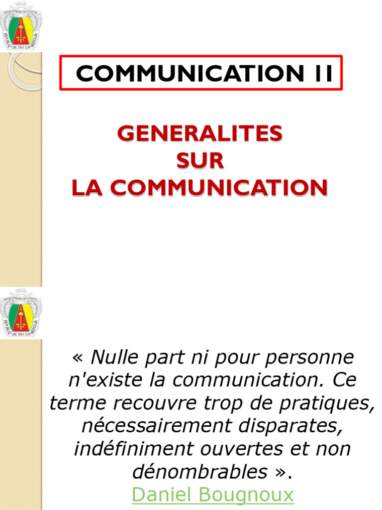 Importance de la communication efficace | PDF | la communication