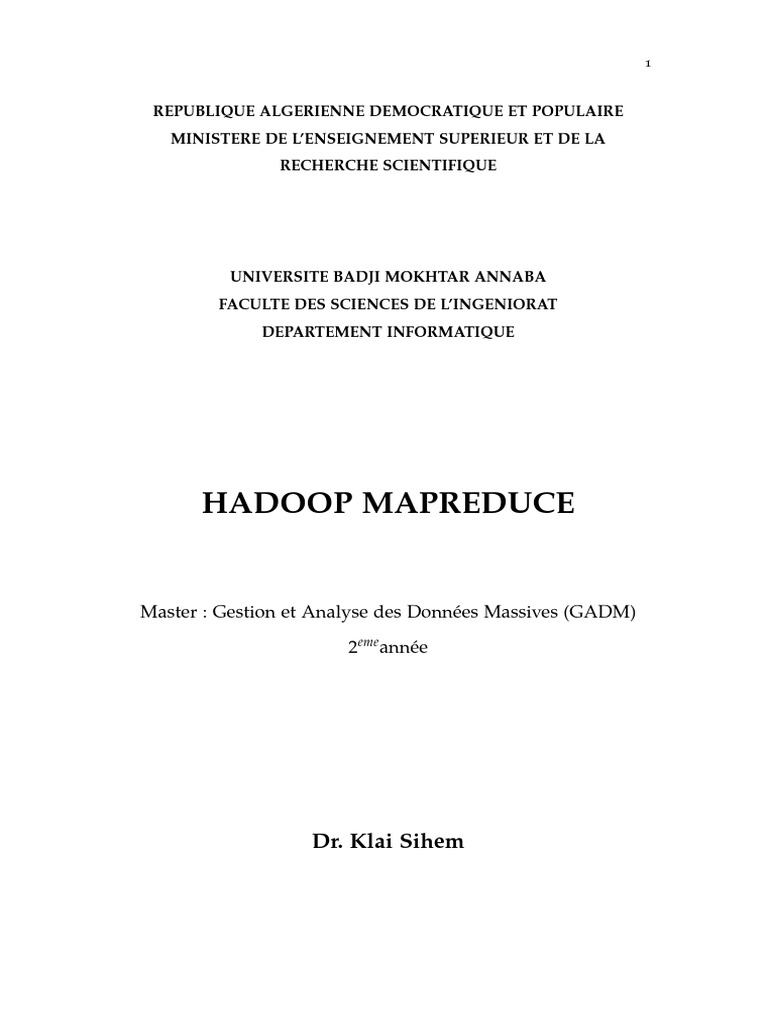 Introduction à Hadoop et MapReduce | PDF | Apache Hadoop | MapReduce