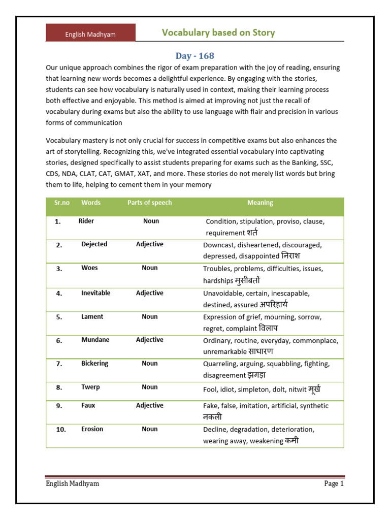 Vocabulary Learning Through Stories | PDF | Linguistics