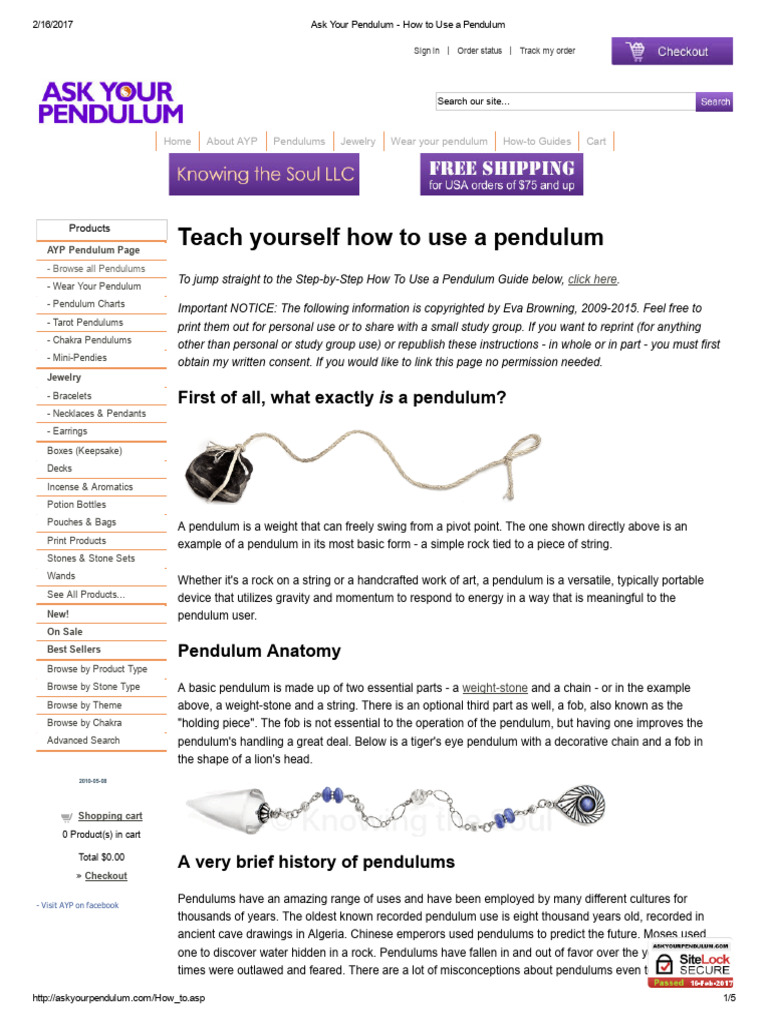 Ask Your Pendulum - How To Use A Pendulum | PDF | Question | Radio