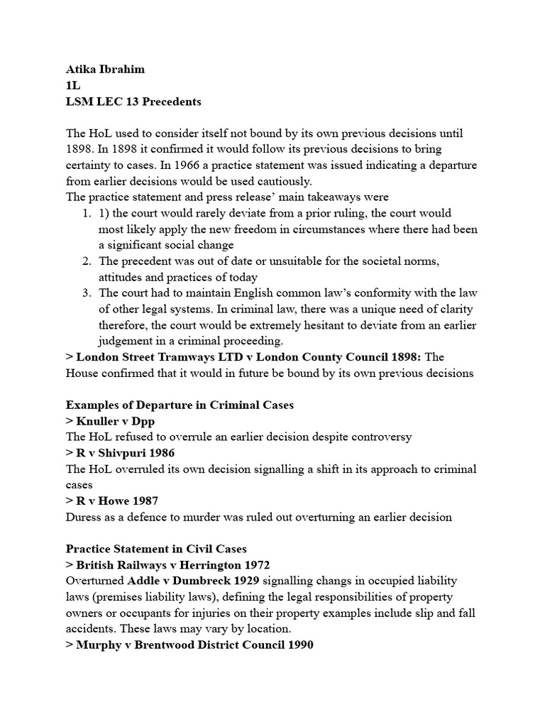 LSM LEC 13 | PDF | Precedent | Public Law