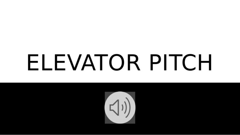 Elevator Pitch Pdf