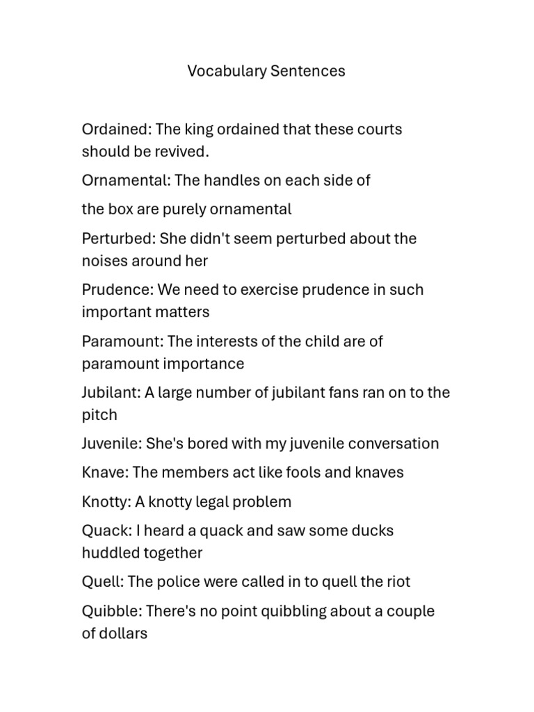 WHAT IS VOCABULARY IN A SENTENCE intelligence overview