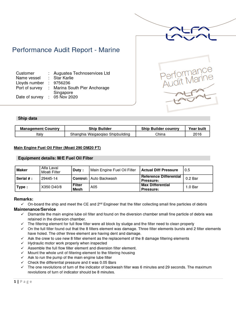 Marine Equipment Maintenance Report | PDF | Pump | Valve