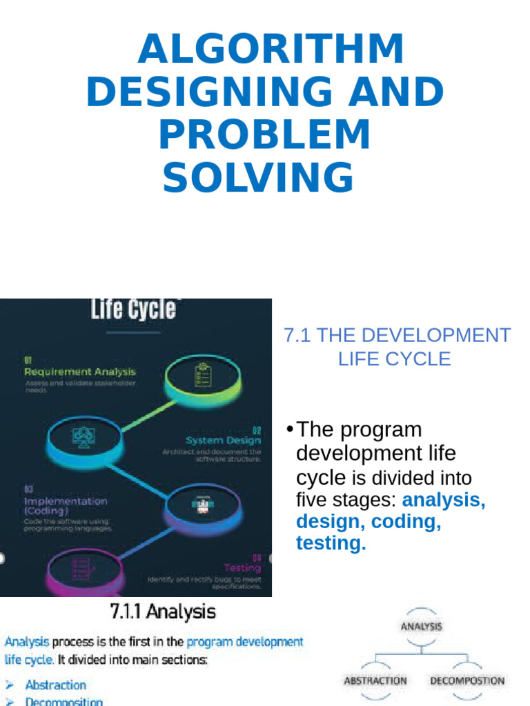 Algorithm Designing and Problem Solving | PDF | Computer Program ...
