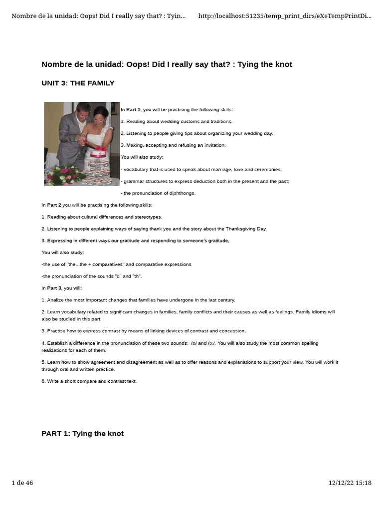 Wedding Customs and Family Changes | PDF | Bride | Wedding