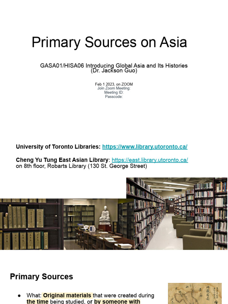 Primary Sources for Asian Studies | PDF | China | World Politics