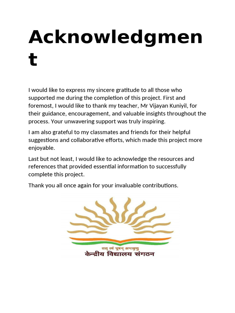 Acknowledgment | PDF