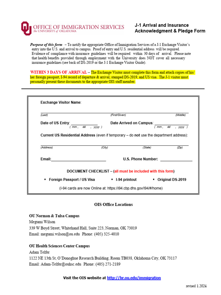 J-1 Exchange Visitor Insurance Form | PDF | Deductible | Insurance