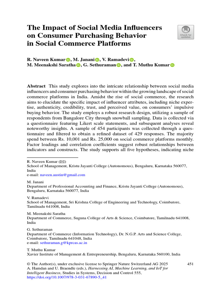 The Impact of Social Media Influencers On Consumer Purchasing Behavior ...