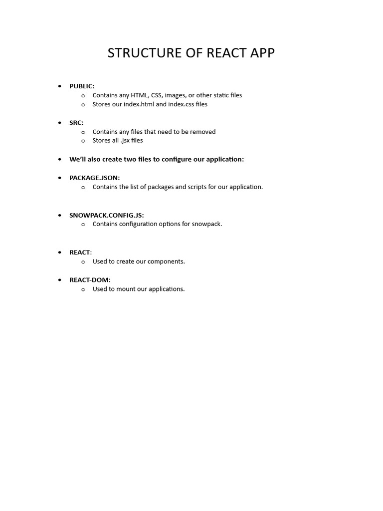 Structure of React App | PDF