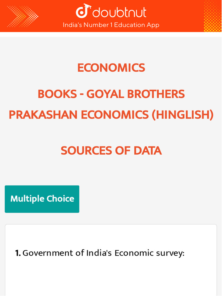 Data Sources in Economics Explained | PDF | Data | Census