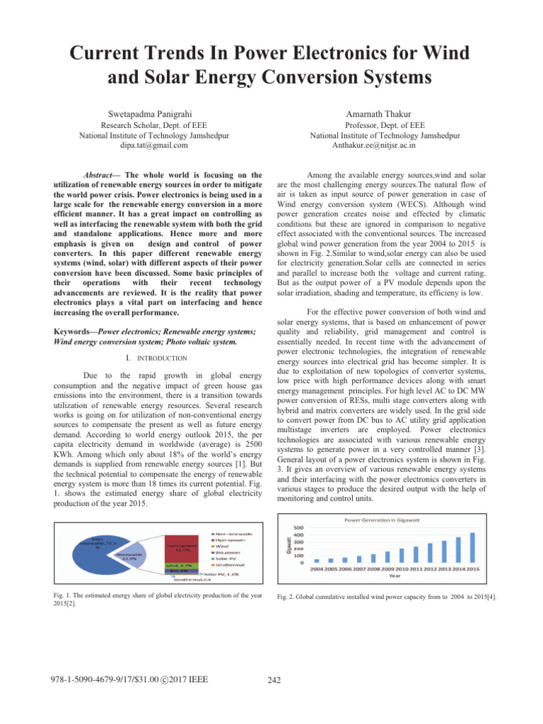 Current Trends in Power Electronics For Wind and Solar Energy ...