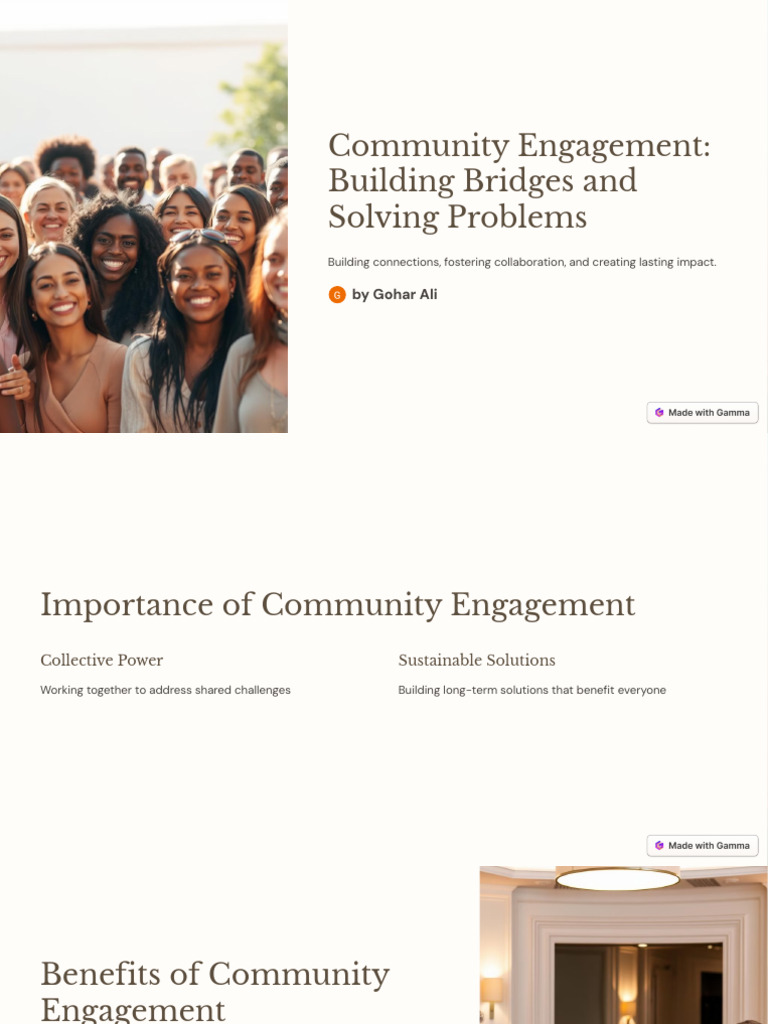 Community Engagement Building Bridges and Solving Problems | PDF ...