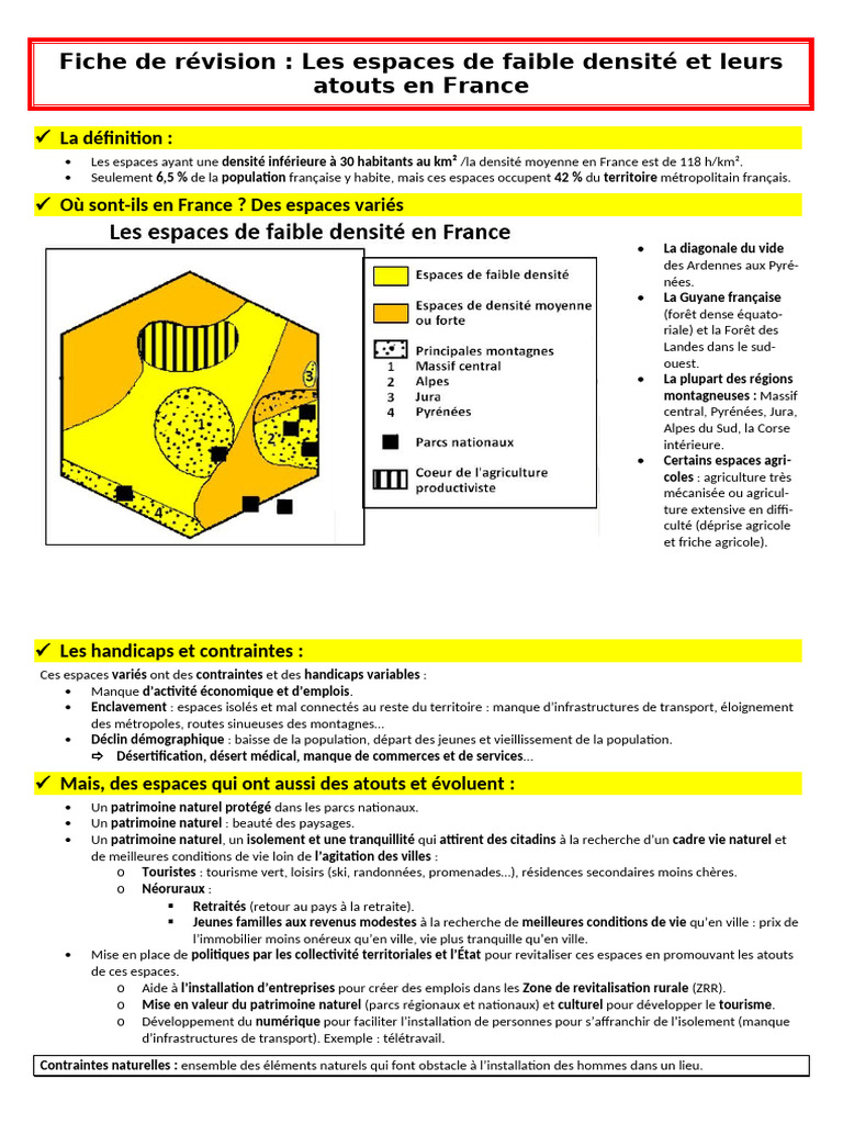 Atouts et défis des espaces ruraux en France | PDF | France | Tourisme