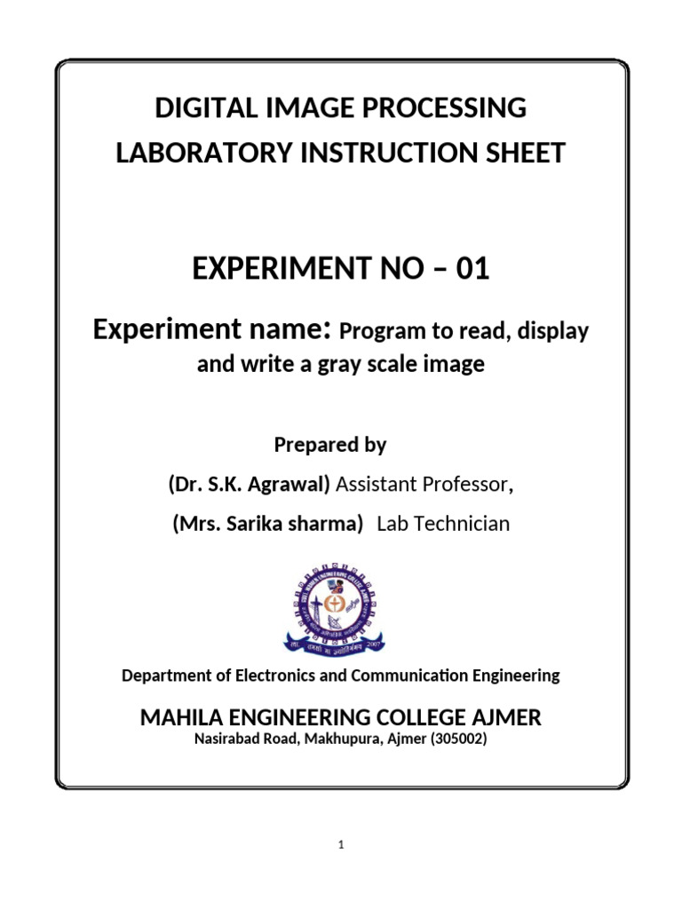 MATLAB Image Processing Experiments | PDF | Low Pass Filter | Digital Image