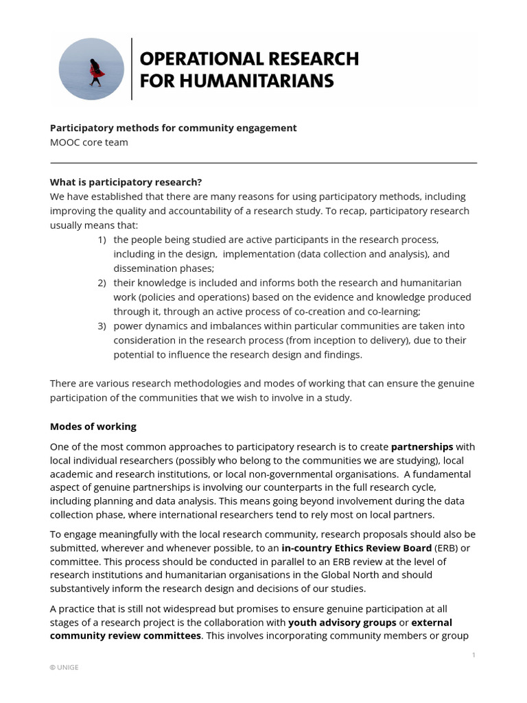 Participatory Methods for Engagement | PDF | Methodology ...