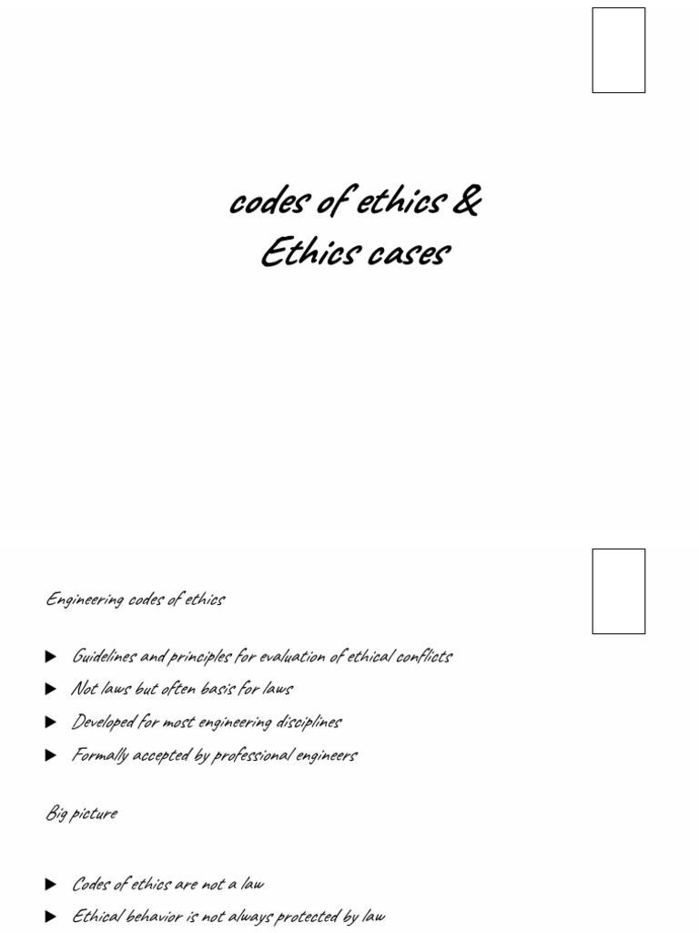 Engineering Codes of Ethics Overview | PDF | Conflict Of Interest ...