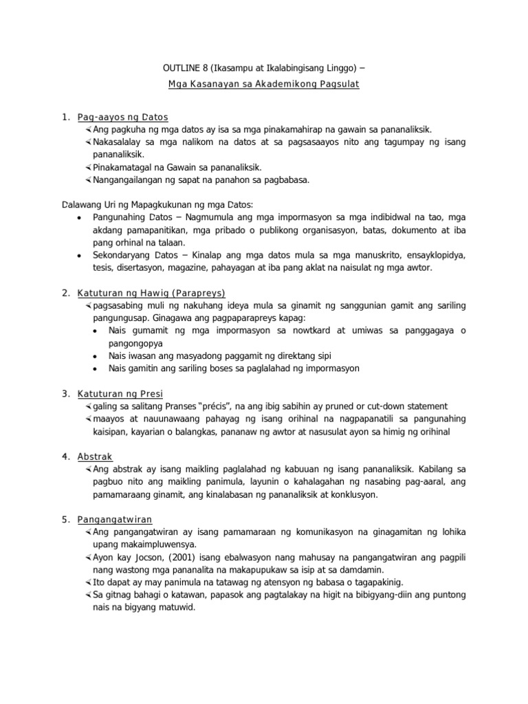 Outline 8 | PDF