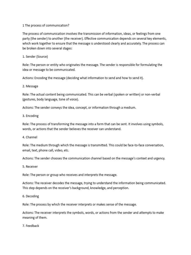 Communication Process and Listening Skills | PDF | Nonverbal ...