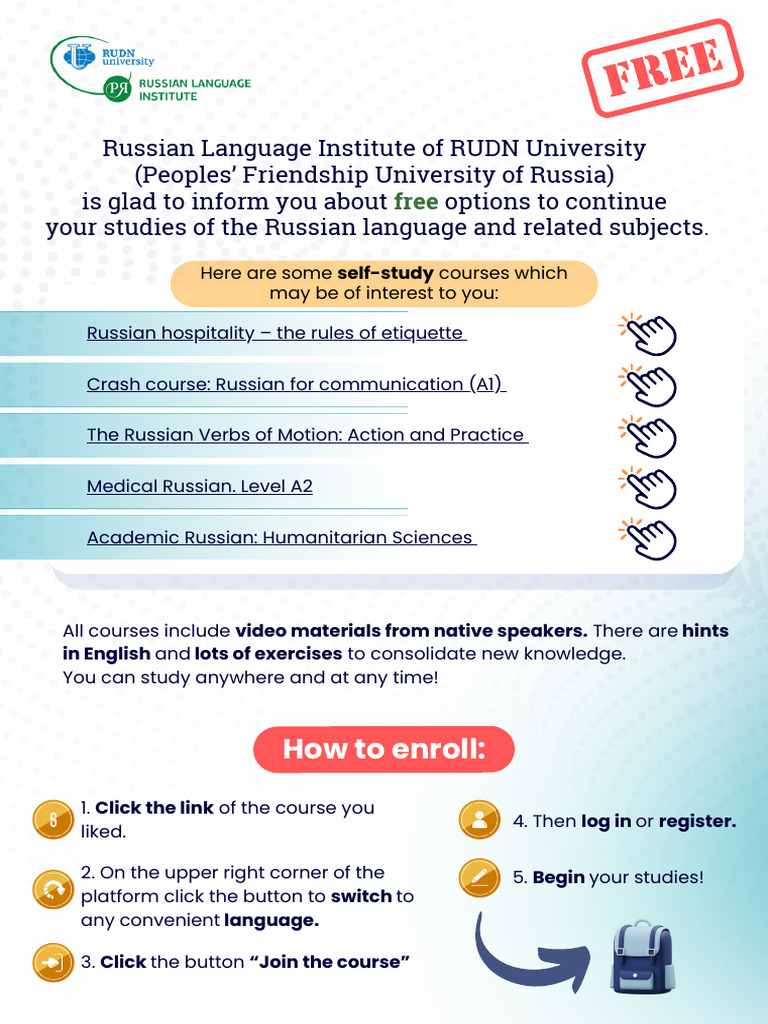 Russian Language Institute MOOCs | PDF