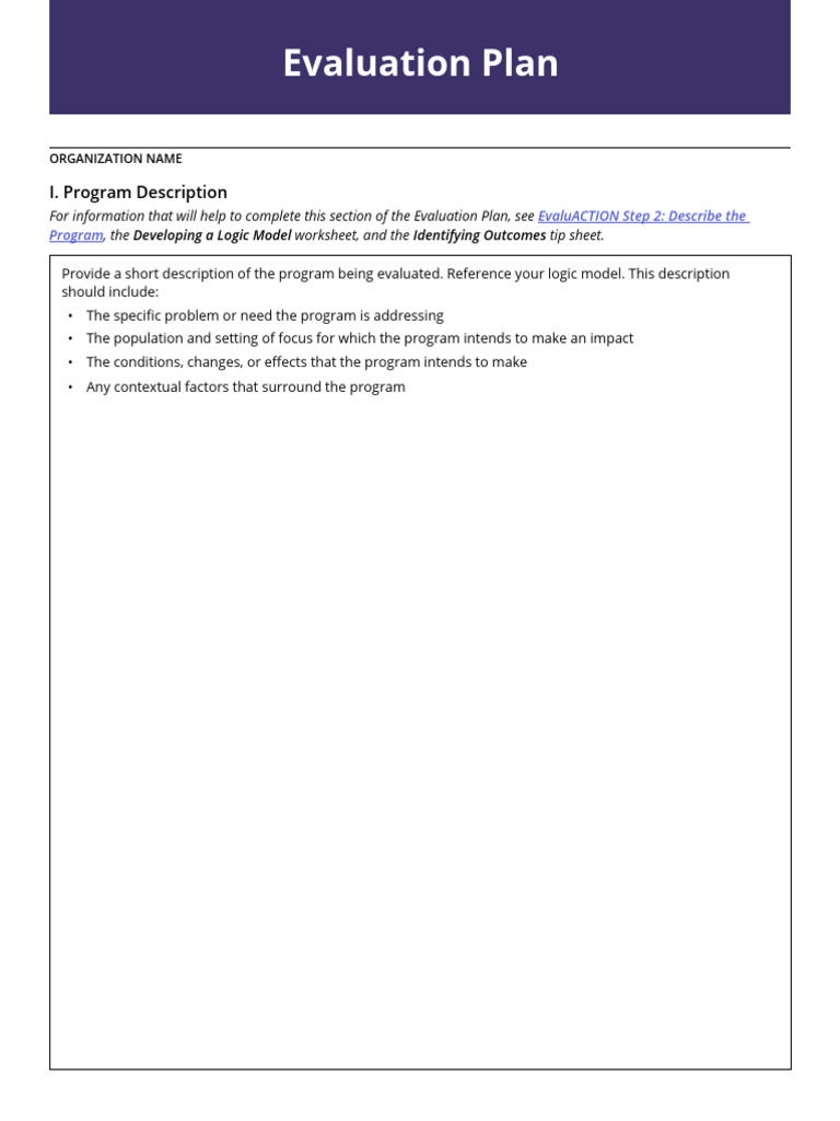 Comprehensive Evaluation Plan Guide | PDF | Evaluation | Data Analysis