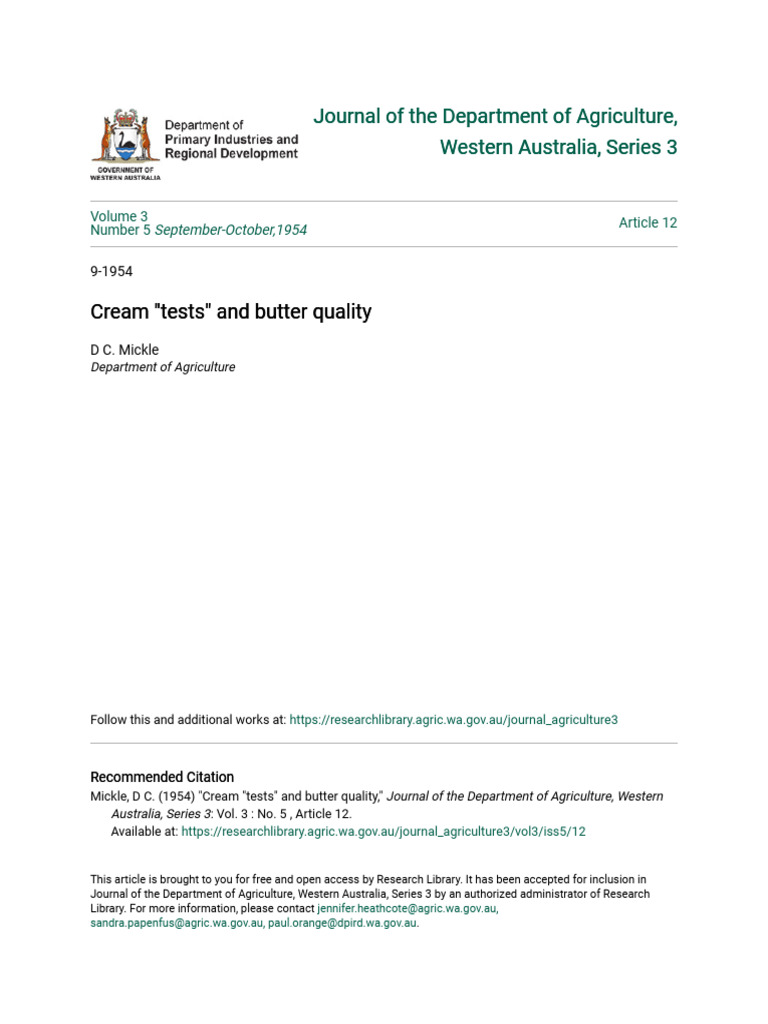 Cream Tests and Butter Quality Analysis | PDF | Butter | Cream