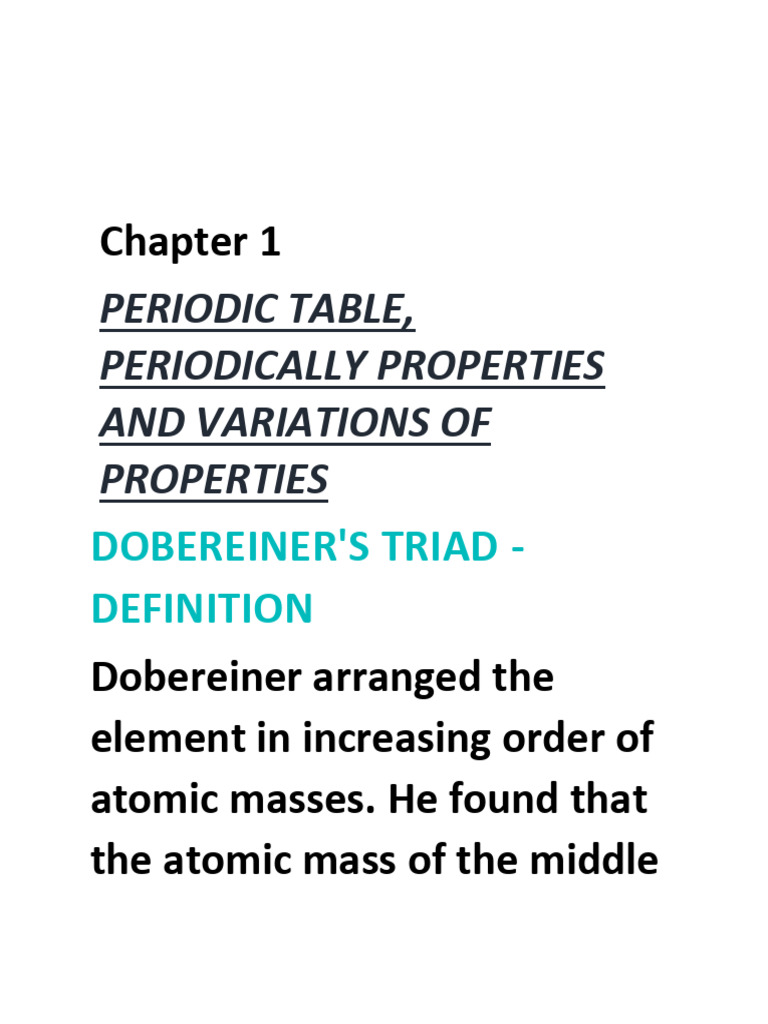 Class+10+Chapter+1+Chemistry | PDF | Periodic Table | Chemical Elements