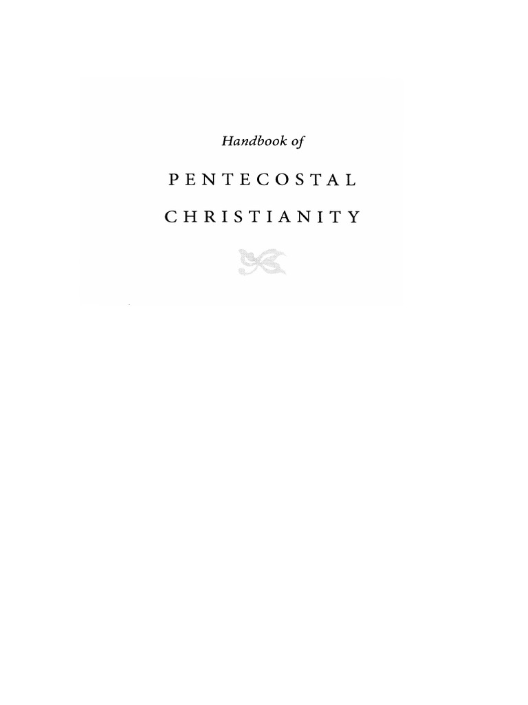 Handbook of Pentecostal Christianity | PDF