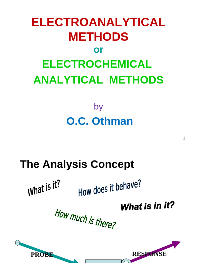 Electroanalytical and Electrochemical Methods | PDF | Electrochemistry ...