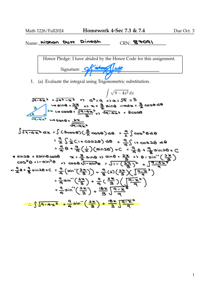 Homework+4 | PDF | Calculus | Mathematical Analysis