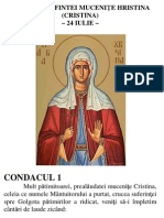 Acatistul Sfintei Mucenite Cristina Hristina