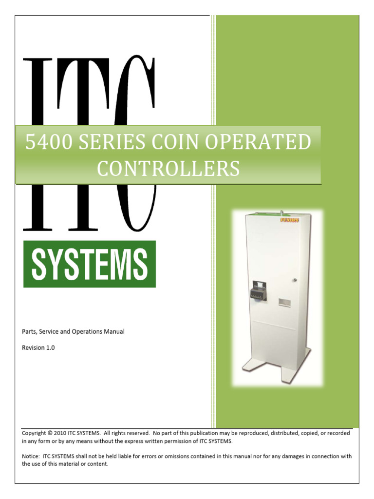 5400 Series Coin Operated Controllers | PDF | Booting | Menu (Computing)