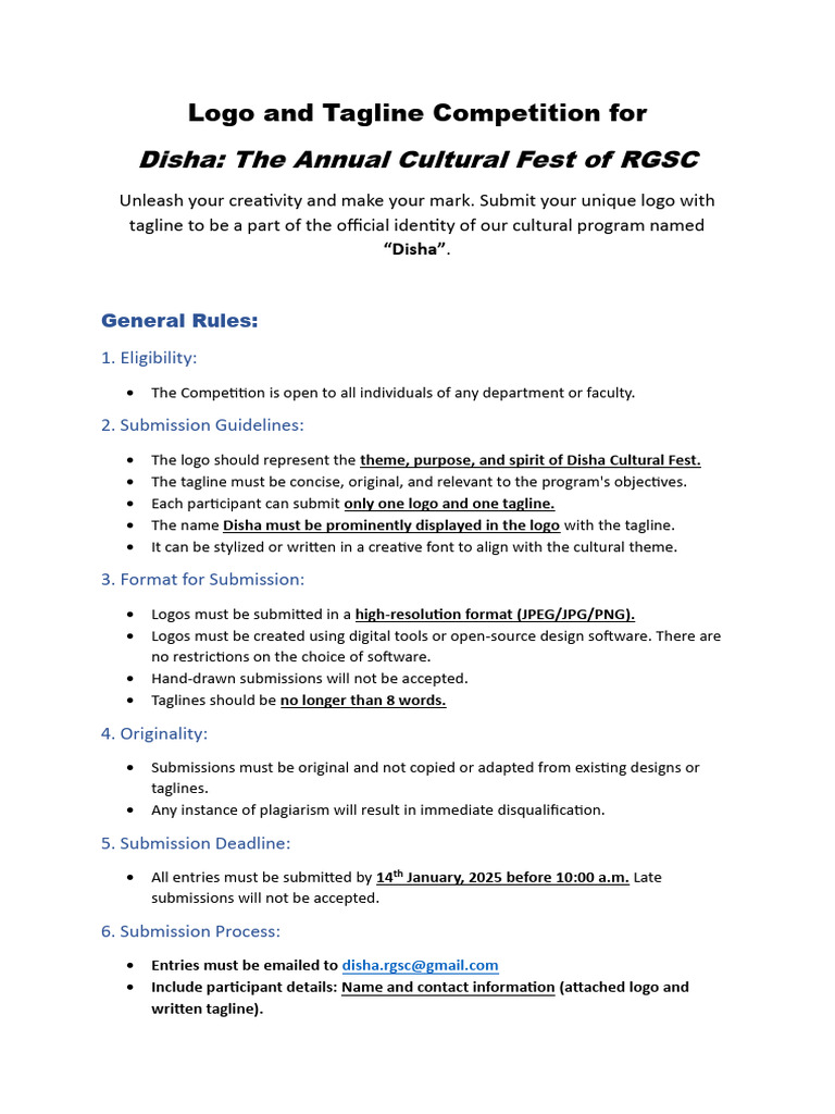 Logo and Tagline Competition | PDF