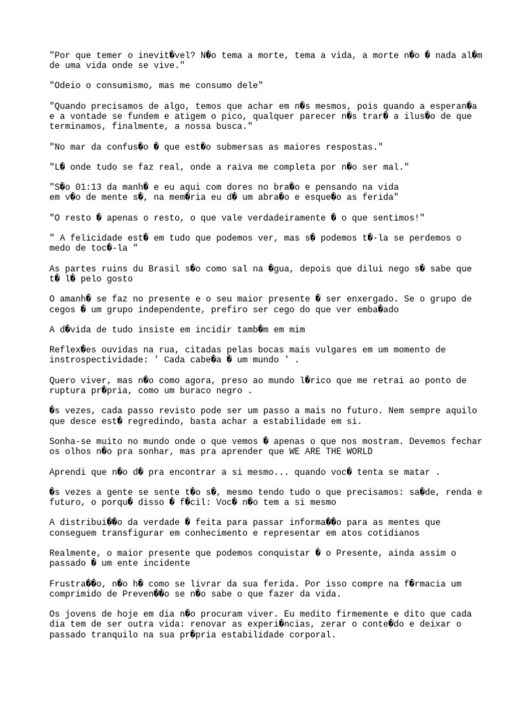 Reflexões sobre a Vida e o Amor | PDF | Amor | Liberdade