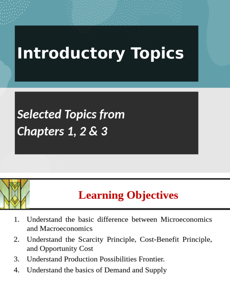 1 Introductory Topics | PDF | Demand | Supply (Economics)